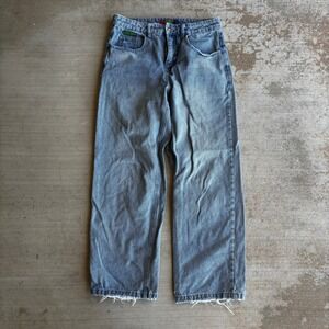 Y2K Empyre Jeans Womens 6 Light Blue Denim Baggy Distressed Grunge Skater